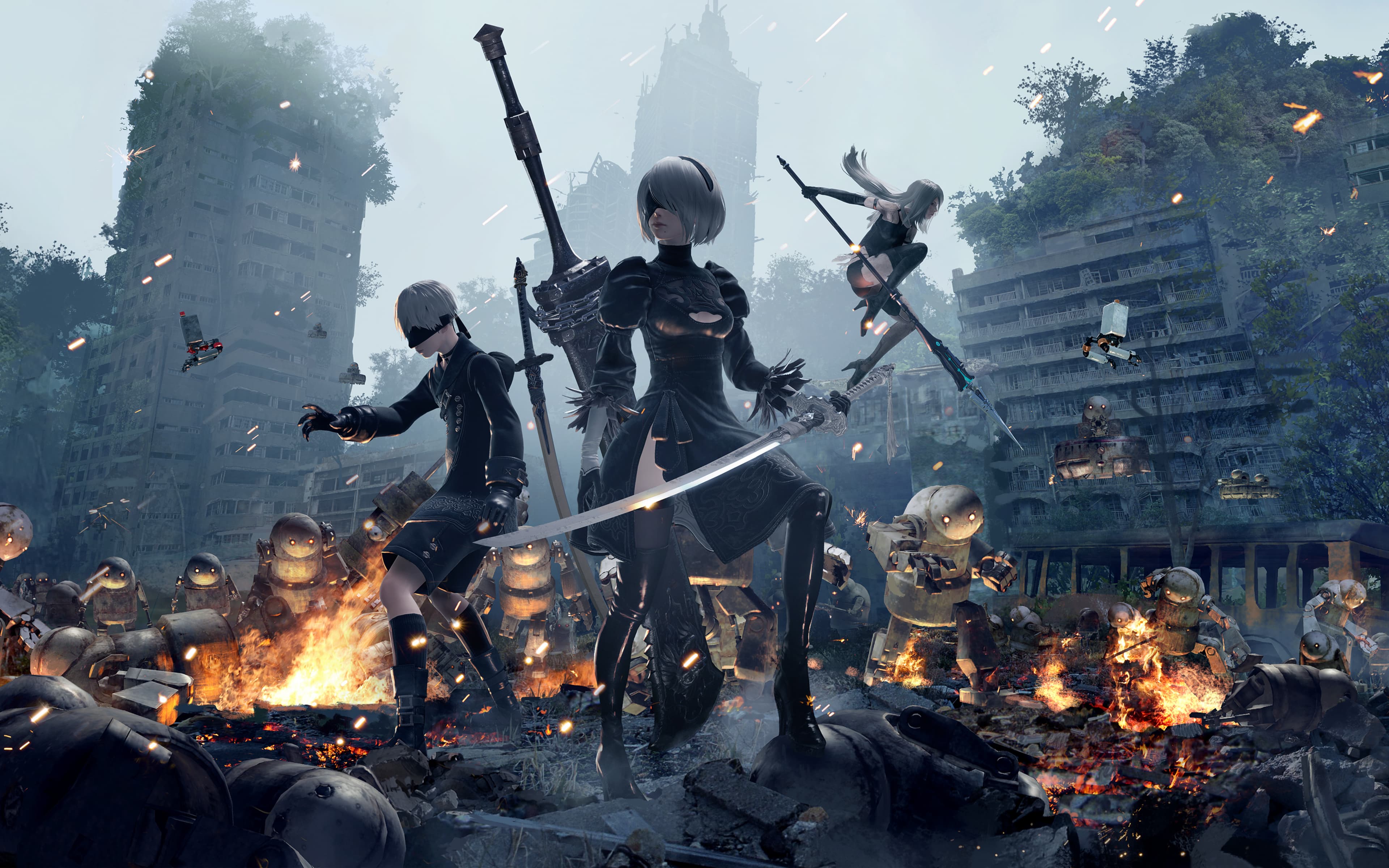 NieR:Automata（ニーア オートマタ）（アクションRPG）のキービジュアル — 類似ゲームタイトル検索