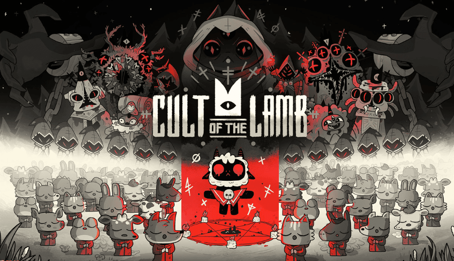Cult of the Lamb(カルトオブザラム)(アクション×経営シム)のキービジュアル — 類似ゲームタイトル検索