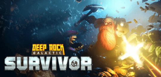 ディープロックギャラクティック:サバイバー(Deep Rock Galactic: Survivor)(オートシューターローグライト)のキービジュアル — 類似ゲームタイトル検索